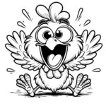 crazy chicken coloring pages_8217