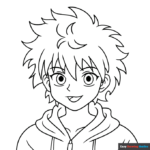 easy anime coloring pages for kids