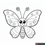 easy butterfly coloring pages for kids_6676