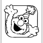 elmo color pages free printable