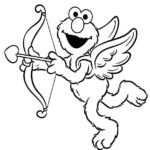 elmo valentine coloring page_8336