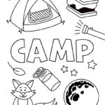 free coloring pages camping theme_3573