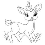 free coloring pages deer kids_3407
