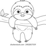free coloring pages sloth_4837