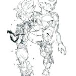 goku and frieza vs jiren coloring page_6574