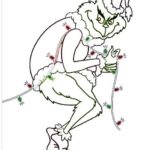 grinch stealing christmas lights coloring page_7512