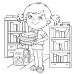 library coloring pages for kindergarten_6629