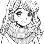 pretty girl coloring page