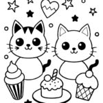pusheen cat birthday coloring pages_7577