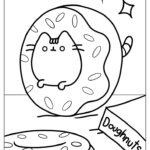 pusheen coloring pages donut_3884