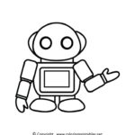 robot coloring pages kids