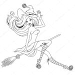 sexy witch coloring pages