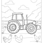simple tractor coloring pages_9713