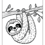 sloth coloring pages for kids_4903