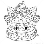 sprinkle donut num nom coloring page_4364