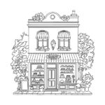 vintage the candy cane house coloring book coloring pages_5628
