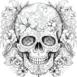 adult coloring pages skulls printable_4869