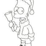 bart simpson christmas coloring pages_8531