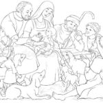 coloring page for the holy family_4399