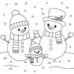 coloring pages christmas snowman_5404