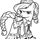 coloring pages for girls my little pony apple jack with dress on_8684
