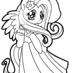 coloring pages for girls my little pony princess celestia with dress on_8323