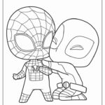 deadpool and spiderman coloring pages_9459