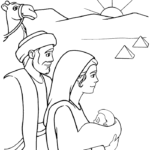 escape from egypt bible story coloring page