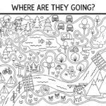 family camping coloring page_9243