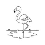 free coloring flamingo pages