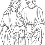 holy family coloring page