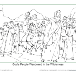 kids color pages of bible story about israelites in the desert_1858