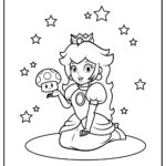 mario brothers peach coloring pages_6802