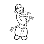 olaf coloring pages chirstmas