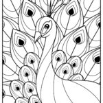 peacock coloring pages for adults printable_9532