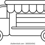 pizza truck coloring page_9374