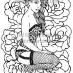 printable pin up girl coloring pages