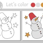 snowman at christmas time color page_8015