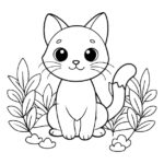big eye cute animal coloring pages_7581