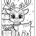 christmas cartoon coloring pages easy_9714