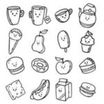 coloring pages of cute food_7232