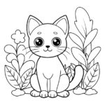 cute animals with big eyes coloring pages_6601