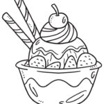 food coloring pages cute ice cream_5242