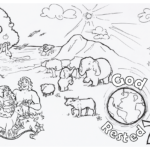free printable creation coloring pages for preschool sunday school