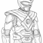 green ranger power rangers dino charge coloring page