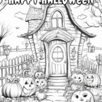 haunted house coloring pages pdf_5046