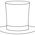 snowman top hat coloring page_5094
