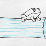 frog on a log coloring page_5486